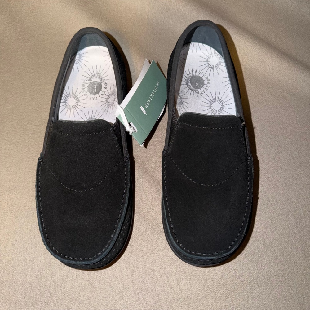 Revitalign Siesta Star Black Slip On Loafers RV1186BLK080 Womens 8B Orthotic - Picture 4 of 9